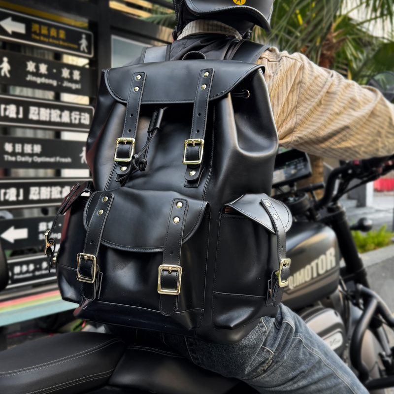 Luxury Bags With Zipper - 新着革バックパック高級男性本物の牛革トラベルバッグ男性ヴィンテージバックパック 17 インチラップトップスクールバッグデイパック