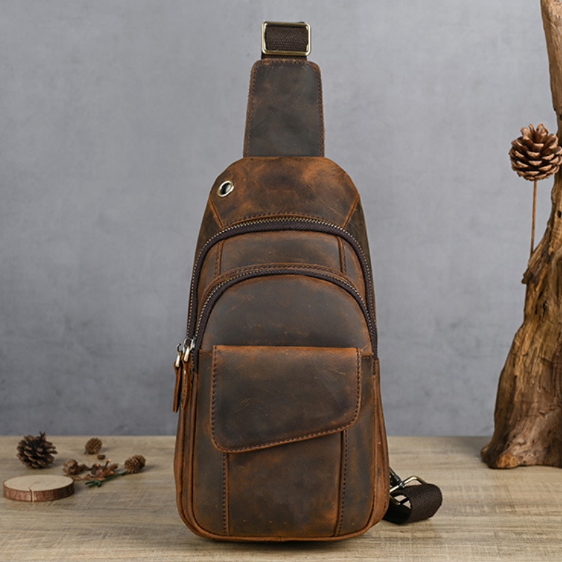 Luxury Bags With Zipper - デザイナー高級多機能男性チェストバッグ大容量アウトドア男性スリングショルダークロスバッグ旅行バックパック Mochila 学生