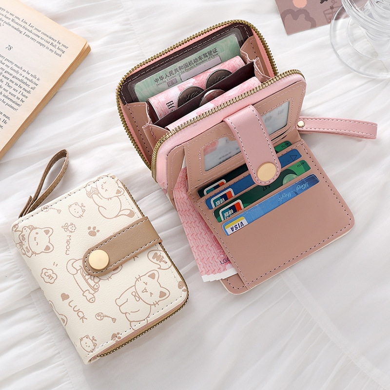 Luxury Japanese Bags Brands - レディースコインケース 日本製レザー シンプル 可愛い キティちゃん スイート