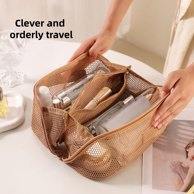 Luxury Bags In China Wholesale - 卸売工場供給 シースルーメッシュ化粧品収納バッグ 携帯用大容量高級トラベルオーガナイザーバッグ 女性用