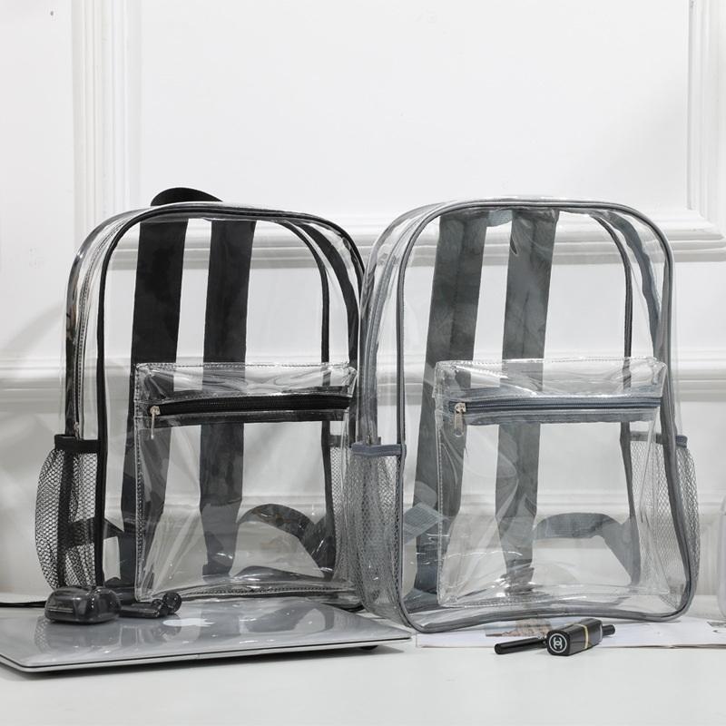 Shoulder Bag Slouchy - ホット販売透明 PVC アウトドアスポーツフィットネスナップサックカジュアル旅行目に見えるバックパック大容量防水ショルダーバッグ