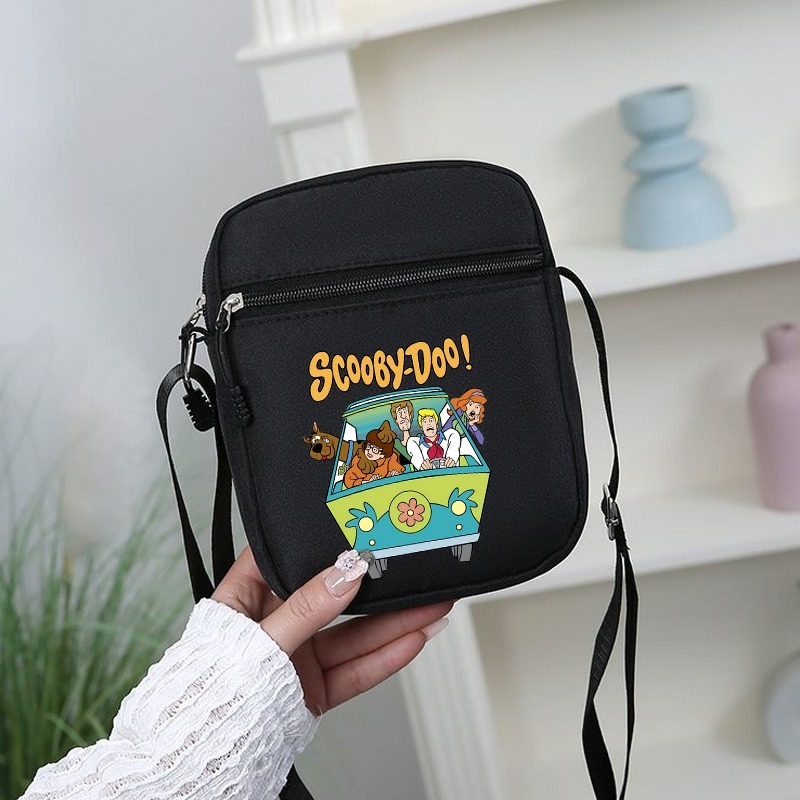 Shoulder Bag Slouchy - スクービードゥー クロスボディバッグ 女性用 漫画アニメパターンプリントショルダーバッグ ユニセックス アウトドア