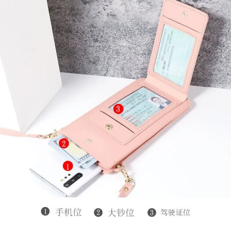 Shoulder Bag Slouchy - クロスボディ携帯電話バッグ女性女の子用ユニバーサル携帯電話オーガナイザーポーチタッチスクリーン携帯ケースショルダーバッグPUレザー