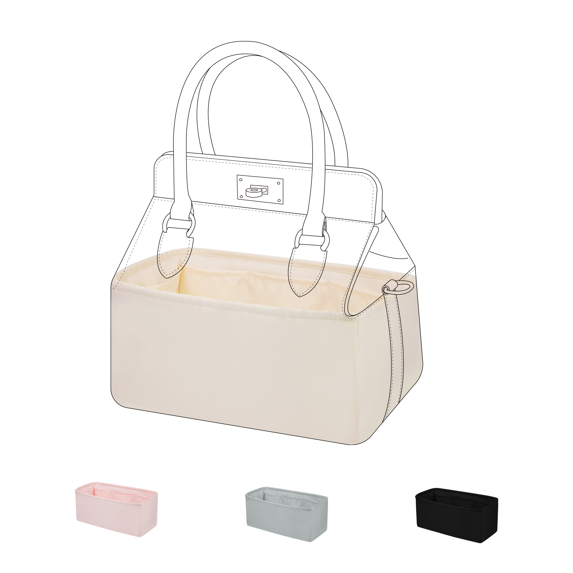DGAZ シルク製財布オーガナイザーインサートはエルメスツー - Luxury Bags Hermes のレビューと価格