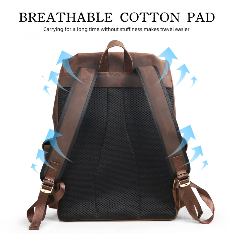 新着革バックパック高級男性本物の牛革トラベルバッグ男性ヴィン - Luxury Bags With Zipper のレビューと価格