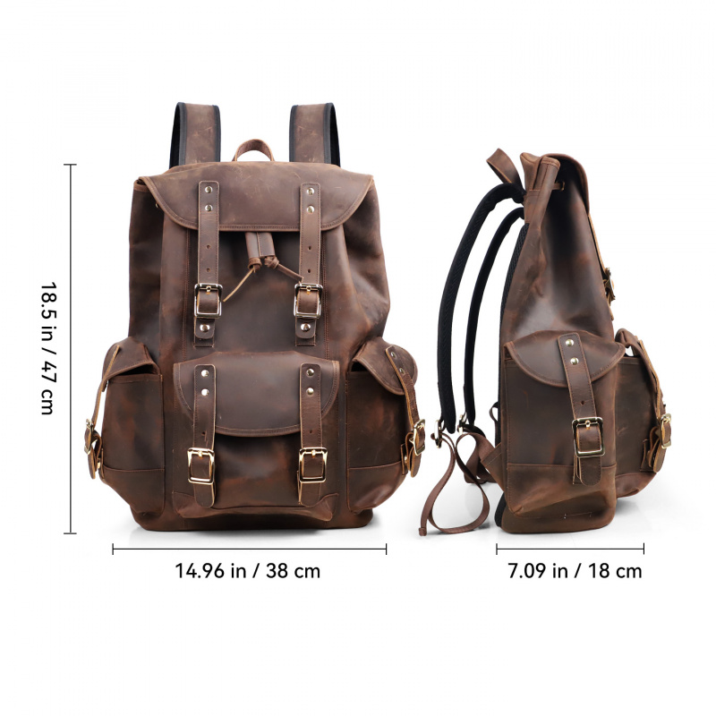 新着革バックパック高級男性本物の牛革トラベルバッグ男性ヴィン - Luxury Bags With Zipper のレビューと価格