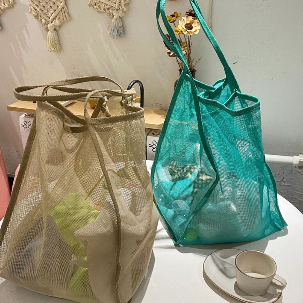 メッシュビーチバッグ 軽量、通気性があり、速乾性のあるトラベ - Shoulder Bag Slouchy のレビューと価格