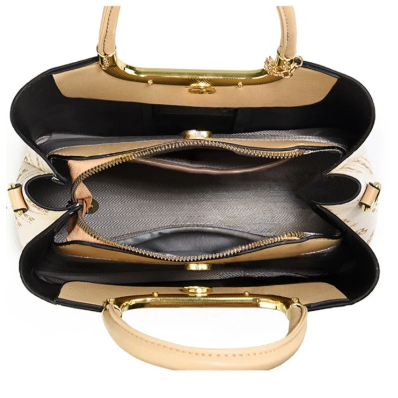 ライトラグジュアリー高級プリントハンドバッグ（女性用）、3ピ - Luxury Bags With Zipper のレビューと価格