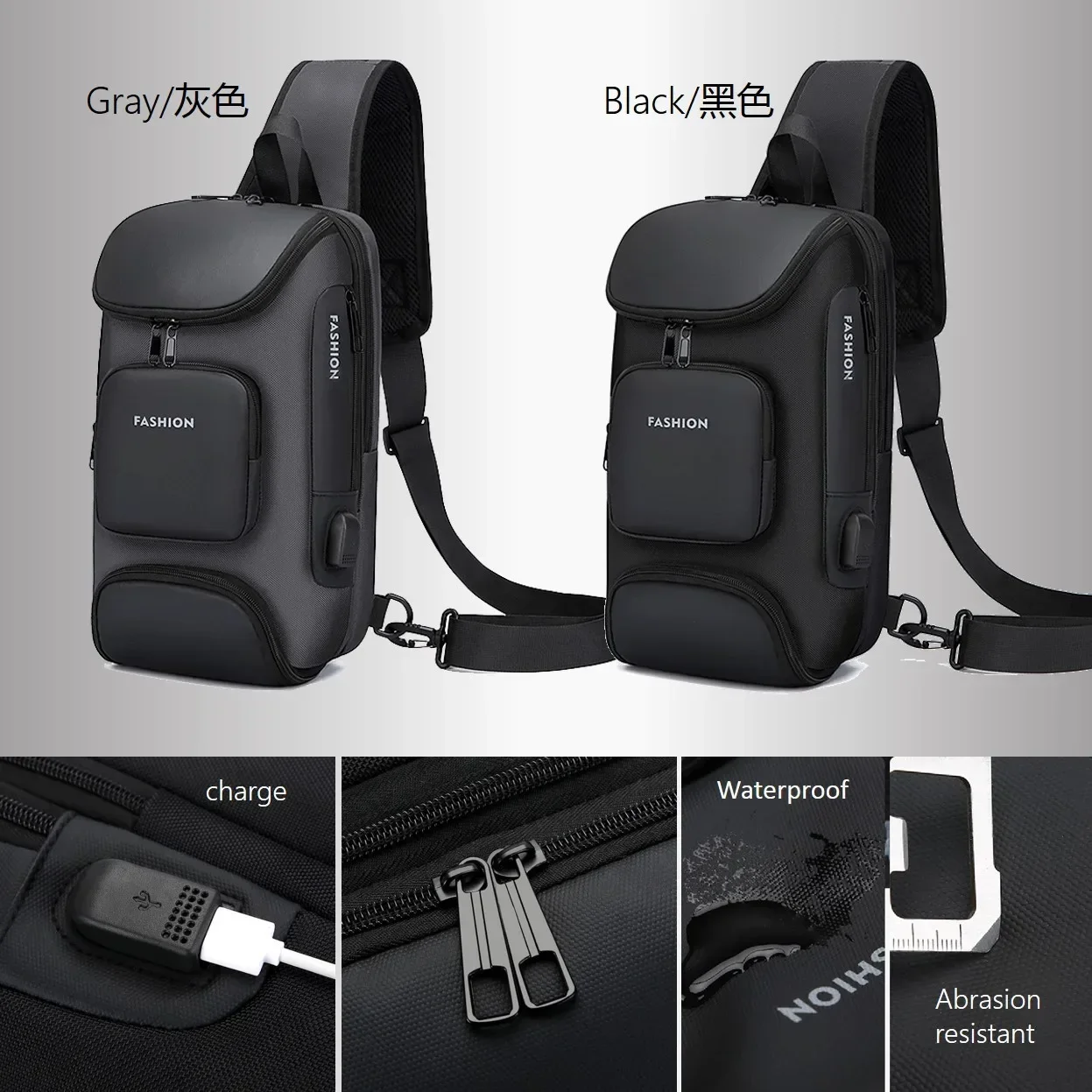 男性用クロスボディチェストバッグ,防水ショルダーバッグ,盗難 - Luxury Bags In China Wholesale のレビューと価格
