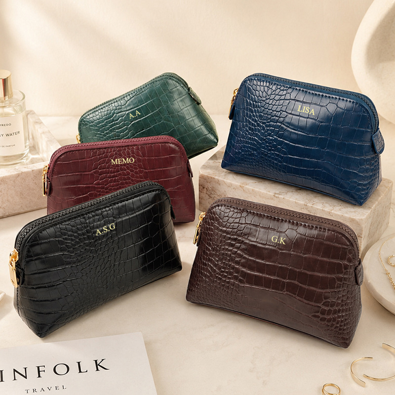 高級クロコダイルレザー柄コスメティックバッグ ジップ付き カ - Luxury Bags In China Wholesale のレビューと価格