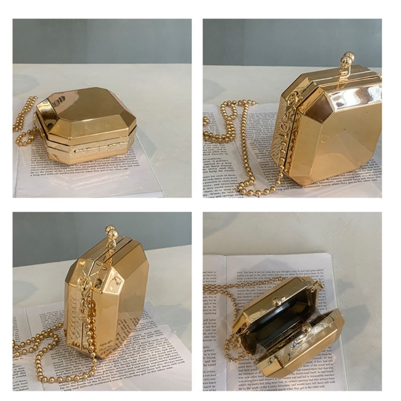 女性のためのゴールデンミニイブニングクラッチ,小さなPVCボ - Luxury Bags With Zipper のレビューと価格