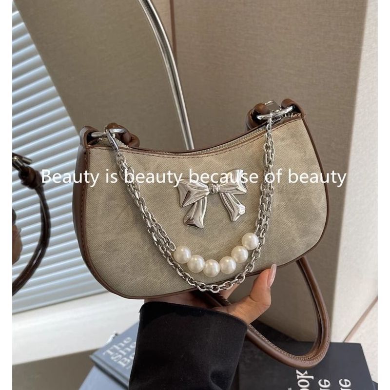 高品質人気販売卸売ニッチデザインパールボウ軽量ショルダーバッ - Luxury Bags In China Wholesale のレビューと価格
