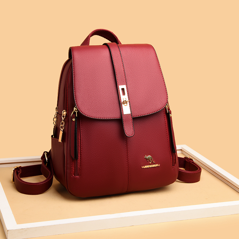 女の子のための高級レザーバックパック,カジュアルなデイパック - Luxury Bags With Zipper のレビューと価格
