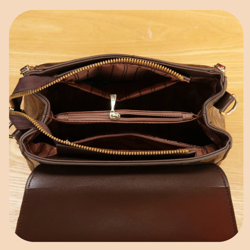3ピース女性用バッグセット、軽量高級プリント柄女性用クロスボ - Luxury Bags With Zipper のレビューと価格