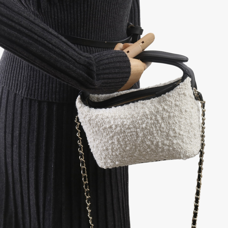 レザークラシックミニホーボスバッグ女性のための高級デザイナー - Luxury Bags With Zipper のレビューと価格