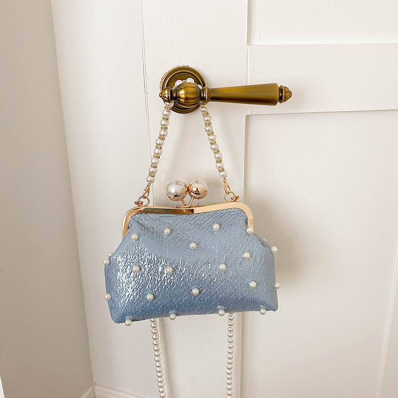 グリッターパール装飾キスロックイブニングクラッチバッグ女性パ - Luxury Bags That Are Affordable のレビューと価格