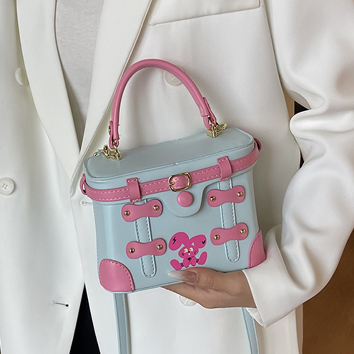 新作ラグジュアリーデザイナーリベットPUレザー花柄プリントレ - Luxury Bags In China Wholesale のレビューと価格
