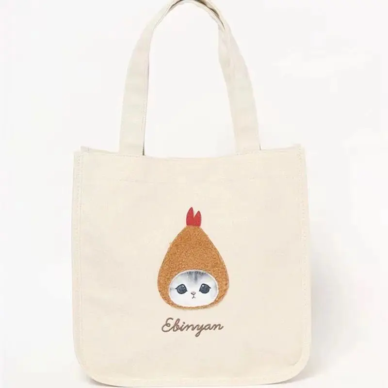日本のモフサンド風のかわいいサメ猫の漫画柄手作りキャンバスシ - Shoulder Bag Slouchy のレビューと価格